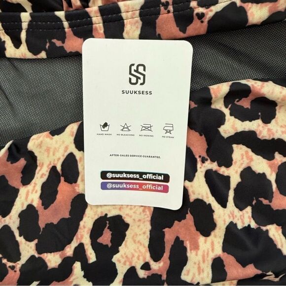 Leopard Print One-Piece Swimsuit SUUKSESS Leopard Women's Bathing Suit Swimsuit - Picture 4 of 8